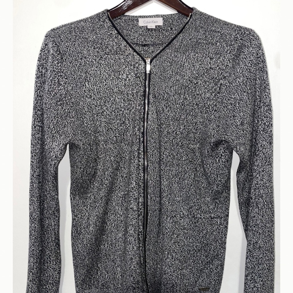 Calvin Klein Monochrome Knit Zip-Up